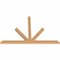 Ekena Millwork Saratoga Timber Gable Bracket, Western Red Cedar, 108"W x 72"H x 3 1/2"D x 5 1/2"F, 16/12 Pitch GBW108X72X0406SAR00SWR - alternate 2